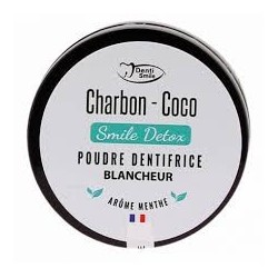 DENTI-SMILE POUDRE BLANCHEUR CHARBON COCO MENTHE 10 G