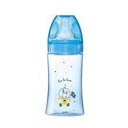 DODIE BIB INI+ 270ML BLEU DÉCORÉ 0-6 M TET RONDE 3 VIT D2