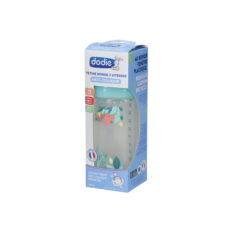 DODIE BIB INI+ 330ML DECORS +6 M TET RONDE 3 VIT D3