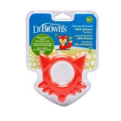 DR BROWNS Anneau  de dentition Flexees Friends renard  - Red