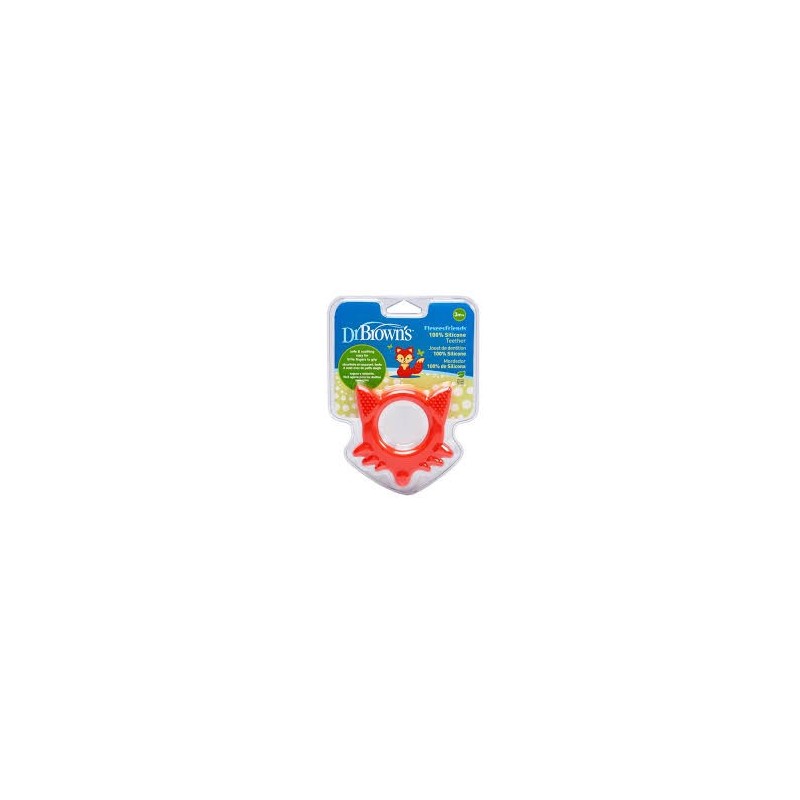 DR BROWNS Anneau  de dentition Flexees Friends renard  - Red