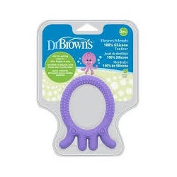 DR BROWNS anneau de dentition Pieuvre Flexees Friends - Purple