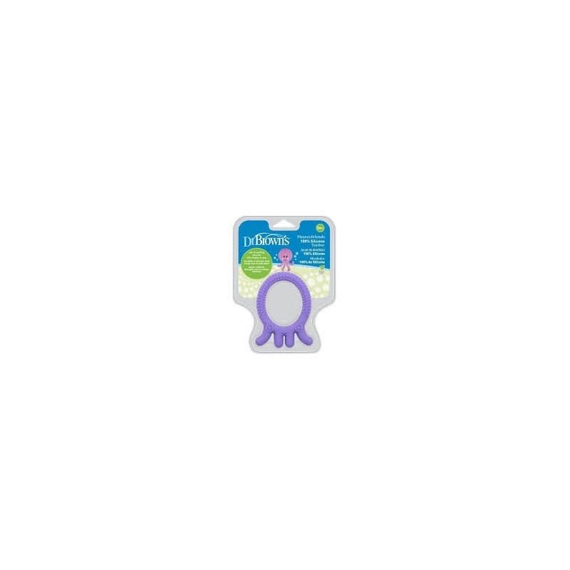 DR BROWNS anneau de dentition Pieuvre Flexees Friends - Purple