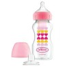 DR BROWNS Biberon 270ml Cole  large Pink hearts (sippy+tétine L3)