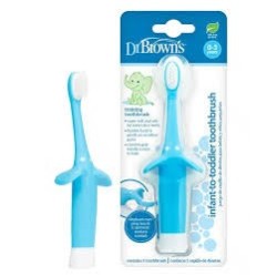 DR BROWNS brosse à dents bleu 0-3ans