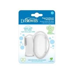 DR BROWNS Brosse à dents en silicone avec étui (poussé dentaire)