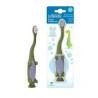 DR BROWNS Brosse à dents pour tout-petits, dinosaure, vert, paquet de 1
