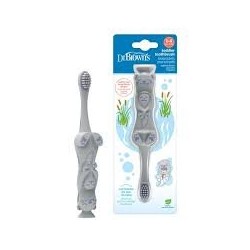 DR BROWNS Brosse à dents pour tout-petits, loutre, paquet de 1