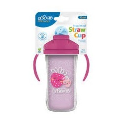 DR BROWNS GOBELET ISOTHERME rose DE 300ML 12M+(TC01201-INTL)