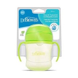 DR BROWNS Goblet transition 180 ml avec poignées 6mois+ 4couleurs