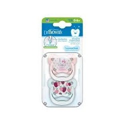 DR BROWNS PreVent BUTTERFLY SHIELD sucette - Stage 2, rose, 2-Pack