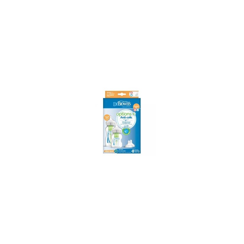 DR BROWNS Sampler kit (270ml,150ml, 2×tétines L1,2×tétines L2)