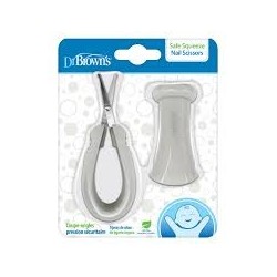 DR BROWNS safe squeeze nail scissors w/ safety case