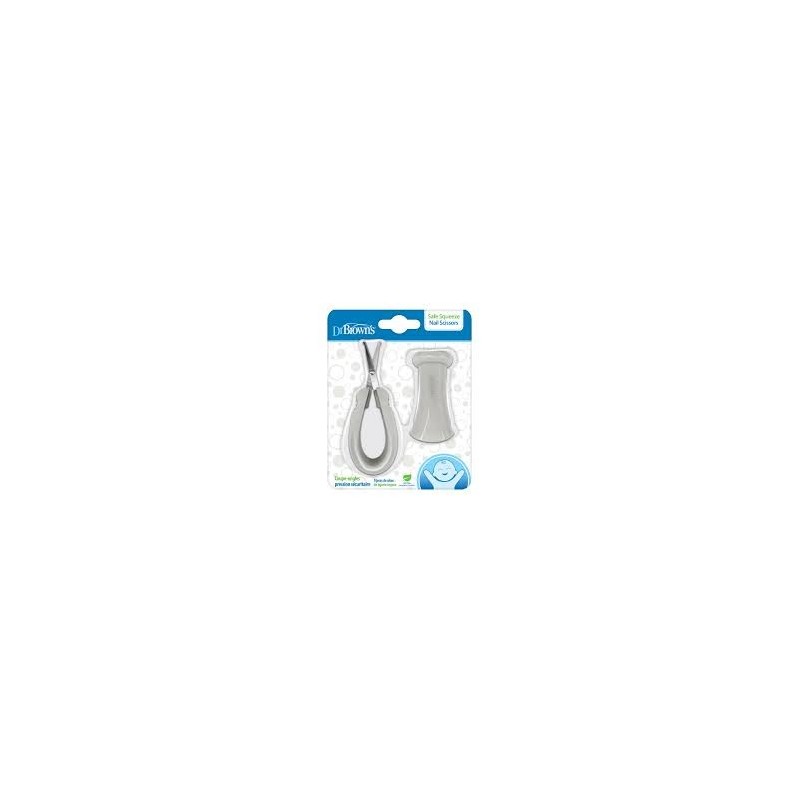 DR BROWNS safe squeeze nail scissors w/ safety case