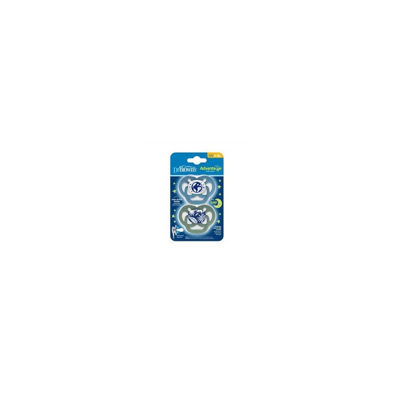 DR BROWNS SUCETTES ADVANTAG 6-18M BLEU 2PACK(PA22004-INTL)
