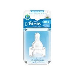DR BROWNS Tétines Cole étroit L2 (3mois+) pack de 2