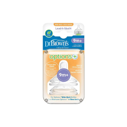 DR BROWNS Tétines Cole large L4 liquides épais (9mois+) pack de 2