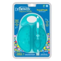 DR BROWNS Travel Fresh™ bol et cuillère à couvercles