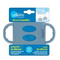 DR BROWNS w-n silicone handles , blue