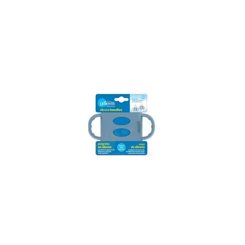 DR BROWNS w-n silicone handles , blue