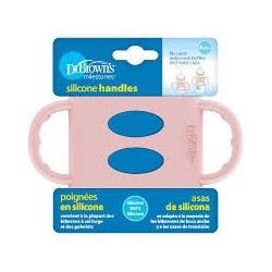 DR BROWNS w-n silicone handles , pink