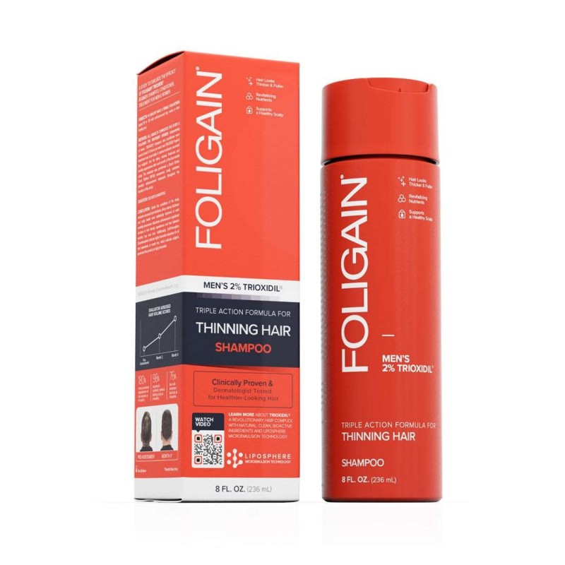 FOLIGAIN TRIPLE ACTION SHAMPOING TRIOXIDL 2% HOMME