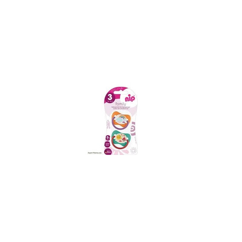 NIP Sucette Family Silicone T2 5-18m 2 Unite BPA 0%