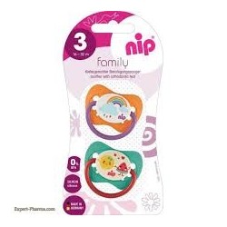 NIP Sucette Family Silicone T3 16-32m 2 Unite BPA 0%