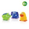 NUBY  JOUETS DE BAIN 25-ID6022 (CROCODILE, CANARD, ÉLÉPHA25-ID) +4 MOIS