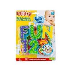 NUBY  JOUETS DE BAIN ID6140 LETTRES ET CHIFFRES DE BAIN +12 MOIS