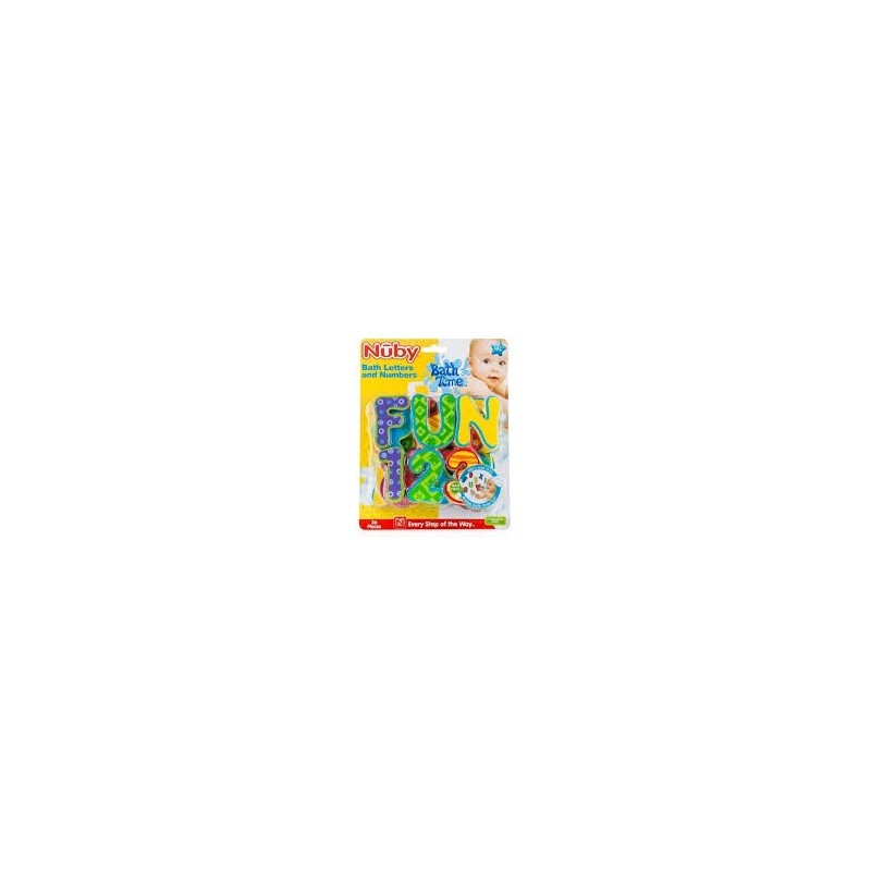 NUBY  JOUETS DE BAIN ID6140 LETTRES ET CHIFFRES DE BAIN +12 MOIS