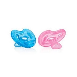 NUBY 2 SUCETTES 100% SILICONE NATURAL FLEX ORTHODENTIQUE 6-36M (20-NV0202004MOS ) .