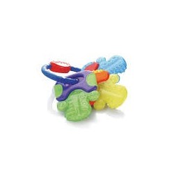 NUBY ANNEAU DE DENTITION 25-ID455 CLEFS DE DENTITION ICYBITE RÉFRIGÉRANTE AVEC ICE GEL +4 MOIS BLEU