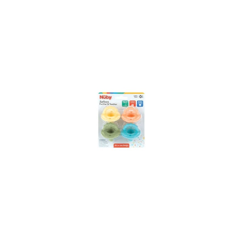 NUBY ANNEAU DE DENTITION 25-ID6826 100% SILICONE FORME SUCETTE +0MOIS