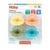 NUBY ANNEAU DE DENTITION 25-ID6826 100% SILICONE FORME SUCETTE +0MOIS