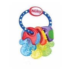 NUBY ANNEAU DE DENTITION 25-NV06008 SILICONE  ET BOIS CLEFS +3MOIS