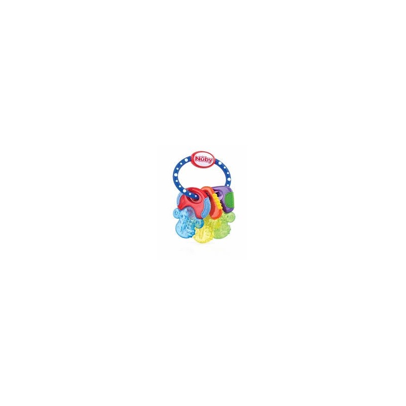 NUBY ANNEAU DE DENTITION 25-NV06008 SILICONE  ET BOIS CLEFS +3MOIS