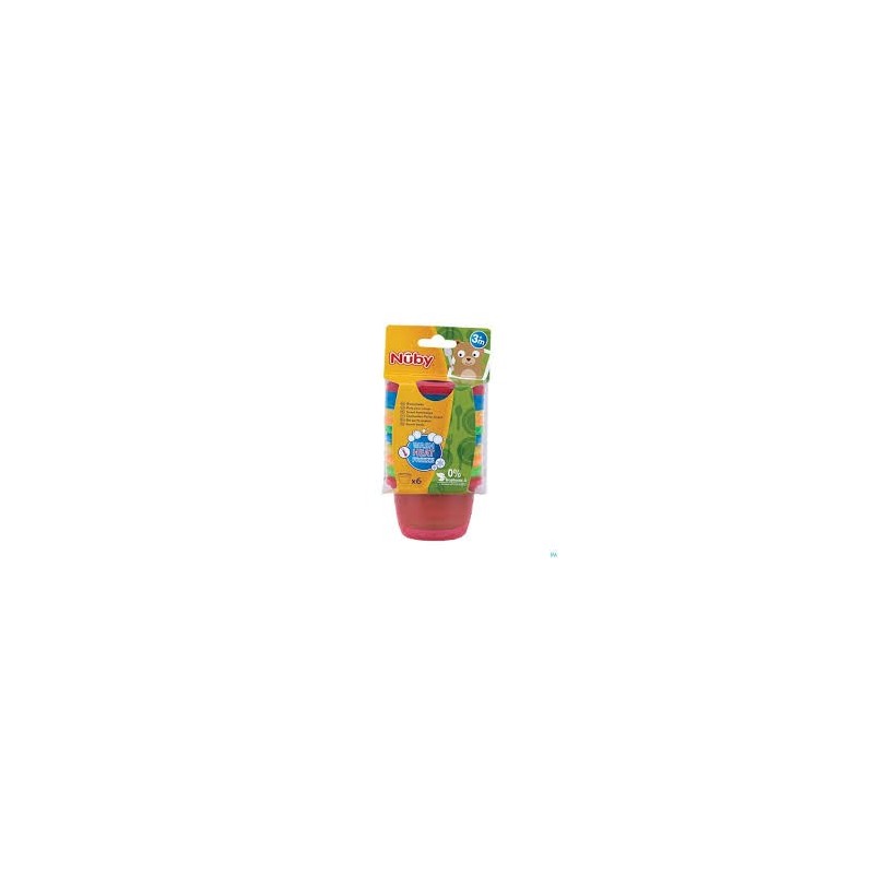 NUBY ASSIETTES 25-ID91161Lot de 6 bols PIC-NIQUE petit modèle 120ml avec couvercle +3mois