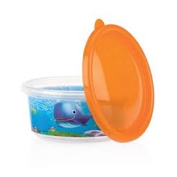 NUBY ASSIETTES 25-ID91164 Lot de 6 bols PIC-NIQUE grand modèle  300ml   avec couvercle +3 mois