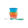 NUBY ASSIETTES 25-NV0501004 LOT DE 4 BOLS AVEC PIC-NIQUE 2 CUILLÈRES THERMOSENSIBLES +3 MOIS
