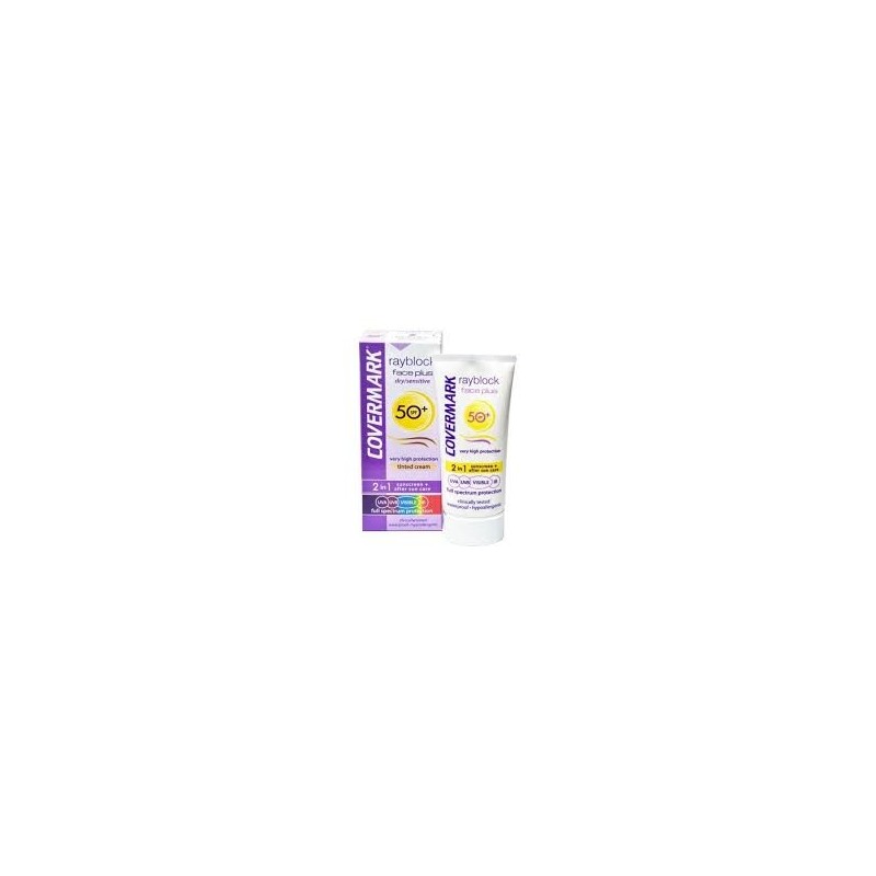 Pack RAYBLOCK FACE PLUS DRY SENSITIVE SPF50  Light Biege x2