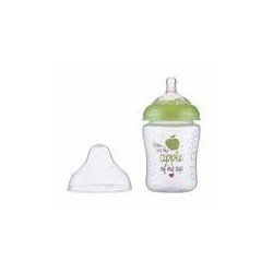 NUBY BIBERON 20-ID1192 COL LARGE IMPRIMÉ EN PP AVEC TÉTINE ANTI-COLIQUE 270ML +0MOIS
