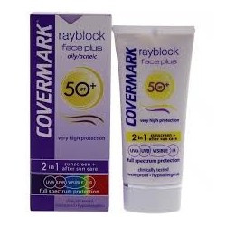 Pack RAYBLOCK FACE OILY ACNEIC SPF50 Light Biege x2