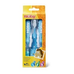 NUBY BROSSES A DENTS25-ID5235 3 PIECES -3M+ 6M+ 9M+
