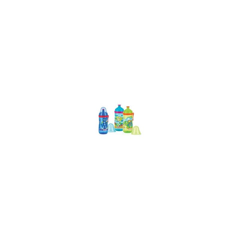 NUBY GOBELET 25-ID1250 ANTI-GOUTTE SPORTIF POP-UP IMPRIMÉ EN PP AVEC COUVERLE 360ML +18MOIS