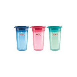 NUBY GOBELET25-NV0414003 ANTI-GOUTTE MAGIC 360° EN PP AVEC COUVERLE 300ML +6MOIS