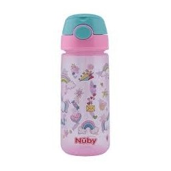 NUBY Goblet 25-NV04018 paille souple et bouton push en plastic 540 ml  +3 ans