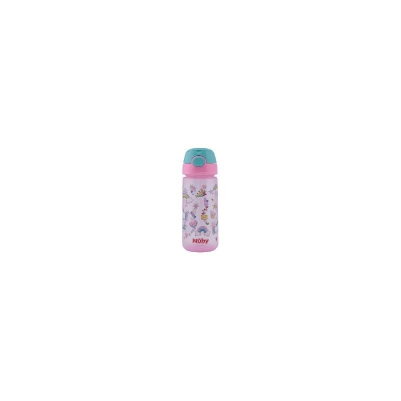 NUBY Goblet 25-NV04018 paille souple et bouton push en plastic 540 ml  +3 ans