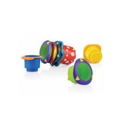 NUBY Jouet de bain (5 pots empillables) +9 mois