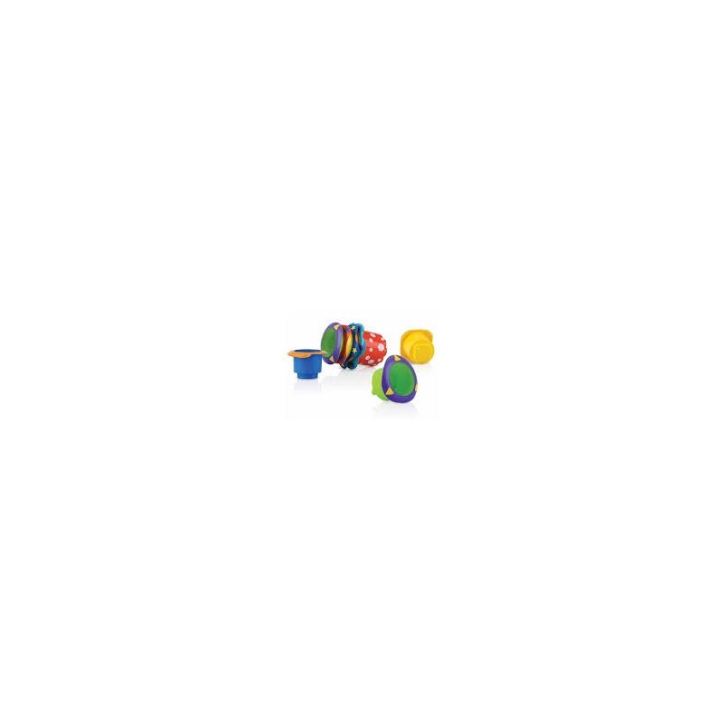 NUBY Jouet de bain (5 pots empillables) +9 mois